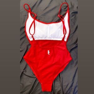 Red Baywatch One Piece Bathing suit swimwear